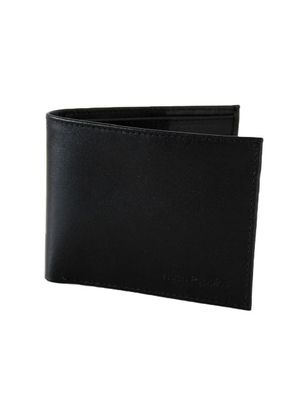 Billetera Nappa negro en cuero con portadocumentos individual
