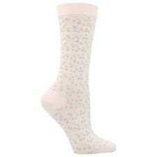 Calcetines cuff allover para mujer color crema