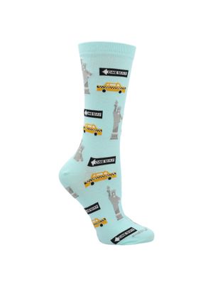Calcetines leaf para mujer color azul