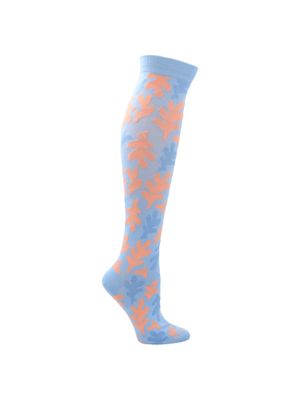 Calcetines leaf para mujer color azul