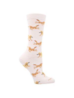 Calcetines dogs playing para mujer color rosa
