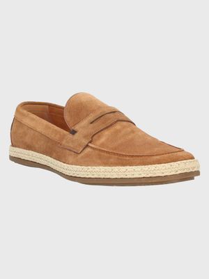 Zapato Casual Mocasin Cuero Hombre Montella Tan Hush Puppies