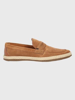 Zapato Casual Mocasin Cuero Hombre Montella Tan Hush Puppies