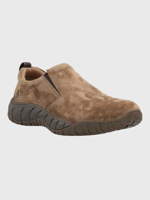 Zapato Casual Slip On Hombre Cuero Tornnado Café Hush Puppies