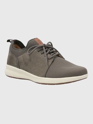 Zapatilla Cuero Mujer Spinal Knit Gris Hush Puppies