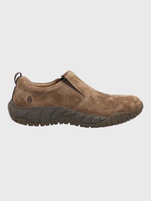 Zapato Casual Slip On Hombre Cuero Tornnado Café Hush Puppies
